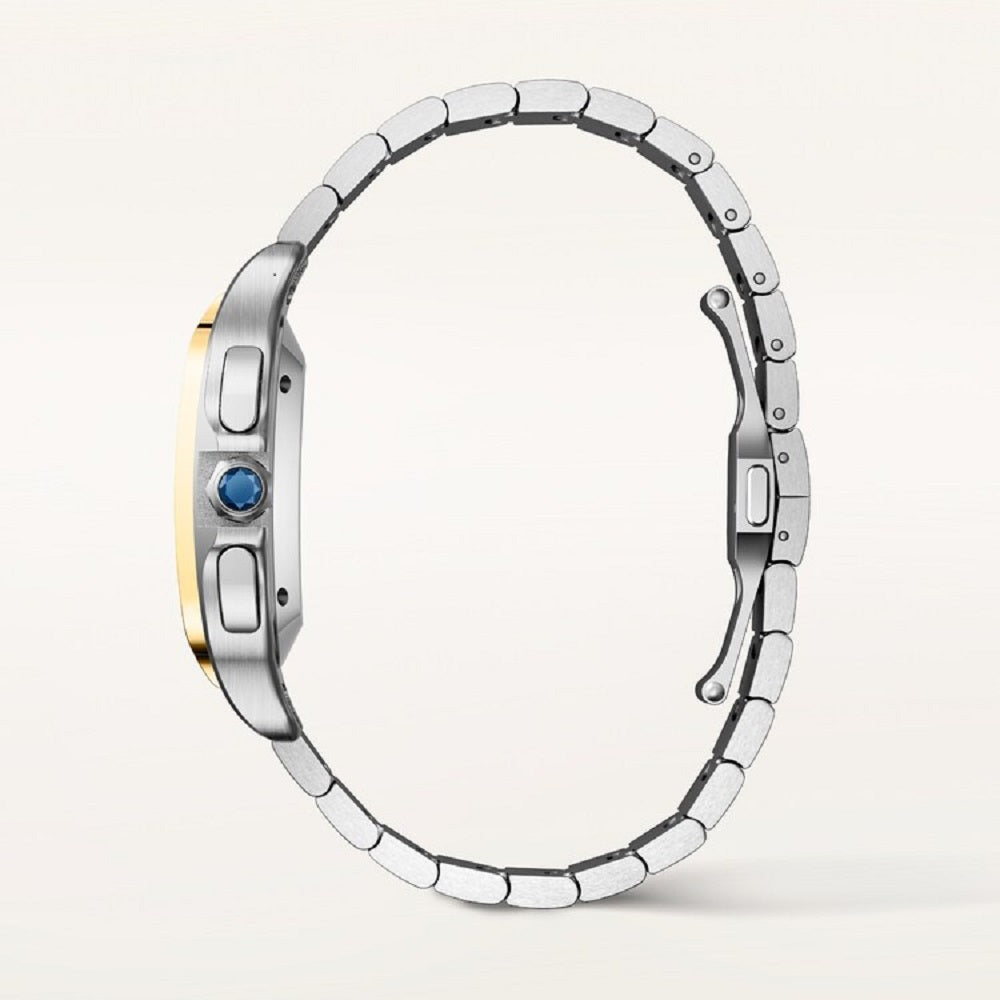 Cartier Santos de Cartier, Stainless Steel and 18k Yellow Gold, 47mm x 39.8mm, Ref# W2SA0035, Side