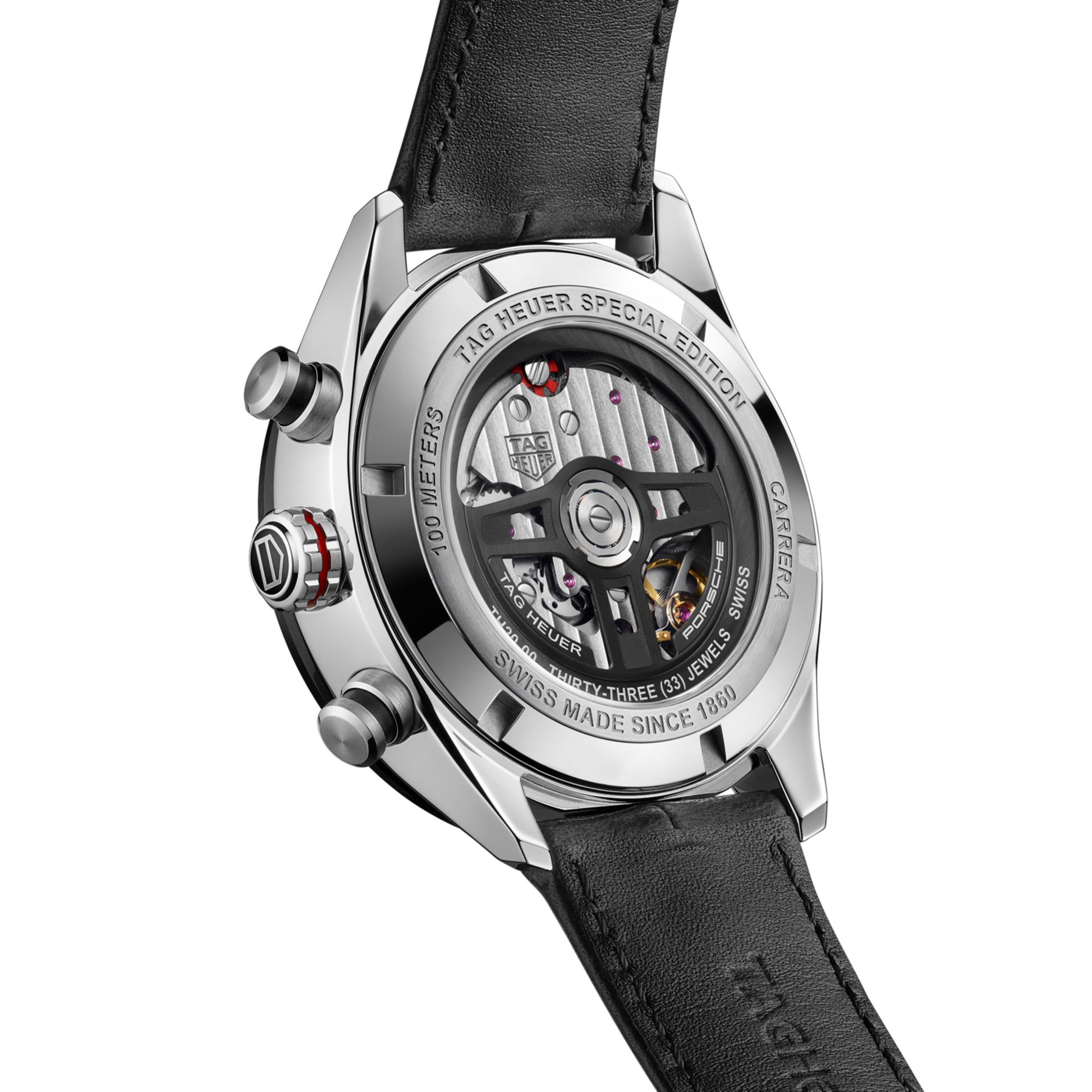 TAG Heuer Carrera Chronograph x Porsche, Stainless Steel, 44mm, Ref# CBN2A1F.FC6492, Back