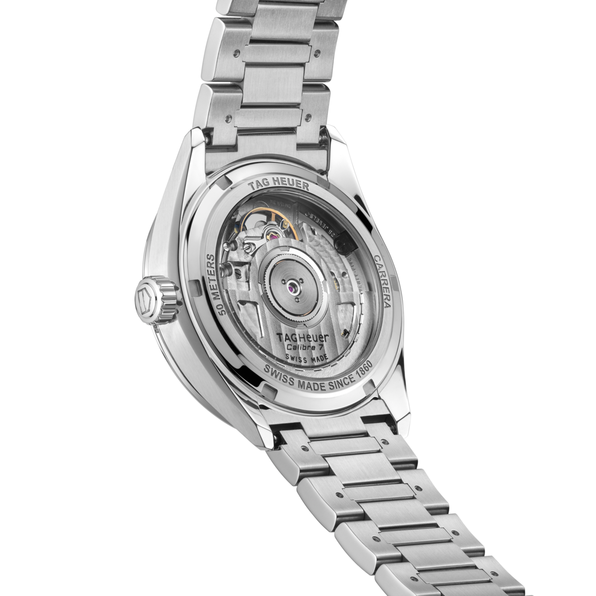TAG Heuer Carrera Calibre 7 Date, Stainless Steel, 36mm, Ref# WBN2311.BA0001, Back