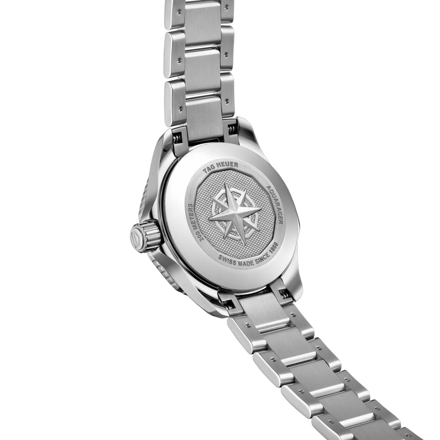 TAG Heuer Aquaracer Professional 200 Date, 30mm, Stainless Steel and 11 Diamonds, Ref# WBP2410.BA0622, Back