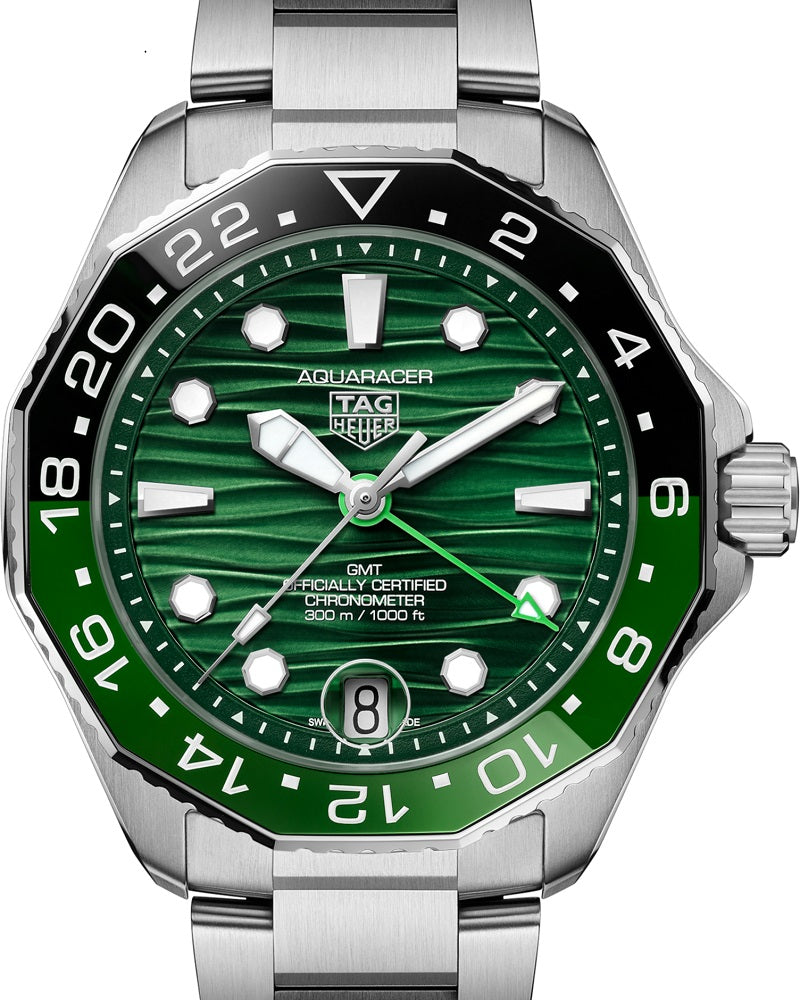 TAG Heuer Aquaracer Professional 300 GMT, Stainless Steel and Ceramic, 42mm, Ref# WBP5115.BA0013, Dial