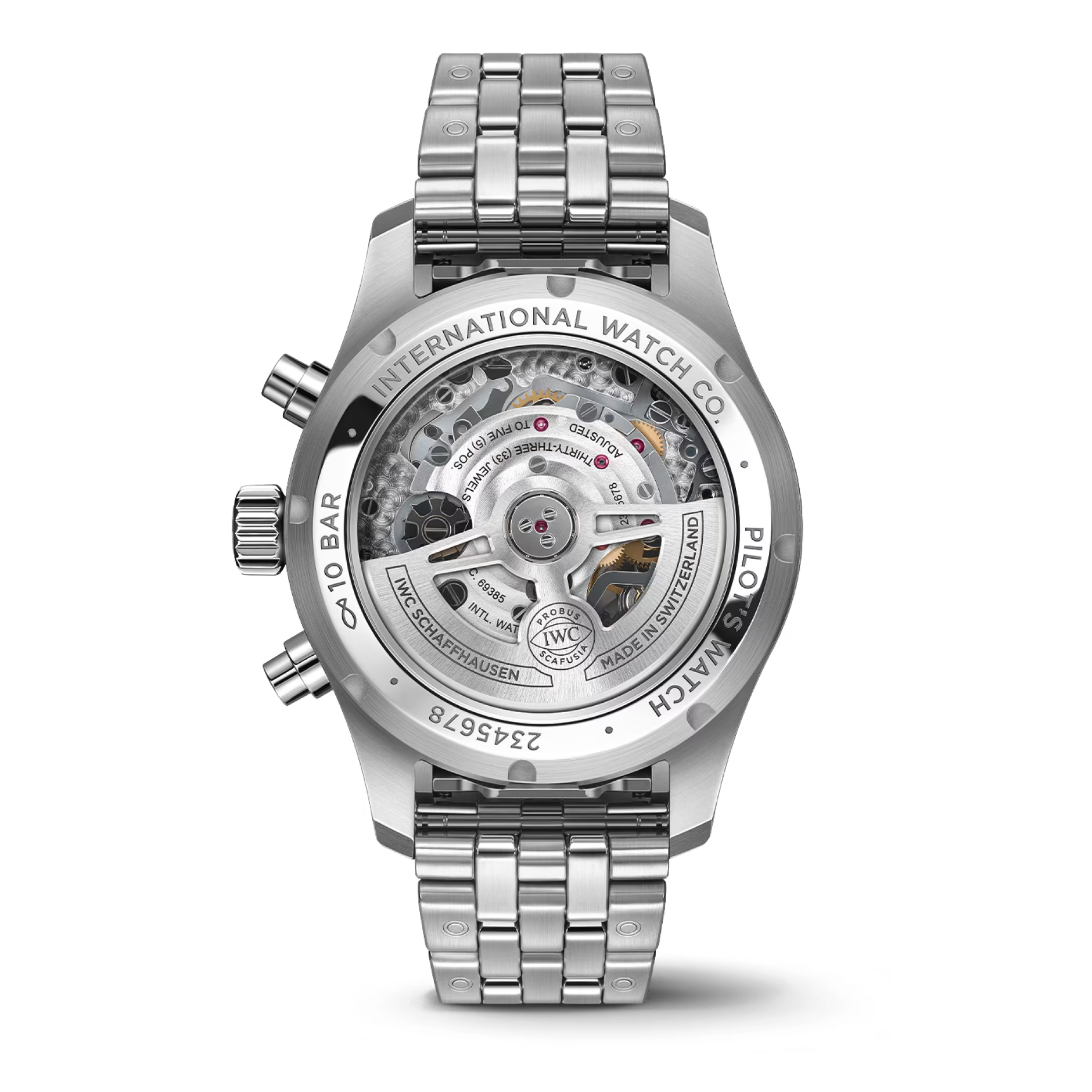 Unworn IWC Pilot's Watch Chronograph 41, Stainless Steel, 41mm, Ref# IW388102, Back