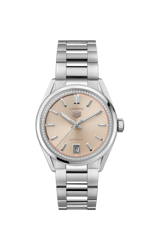 TAG Heuer Carrera Calibre 7 Date, Stainless Steel set with Diamonds, 36mm, Ref# WBN231A.BA0001