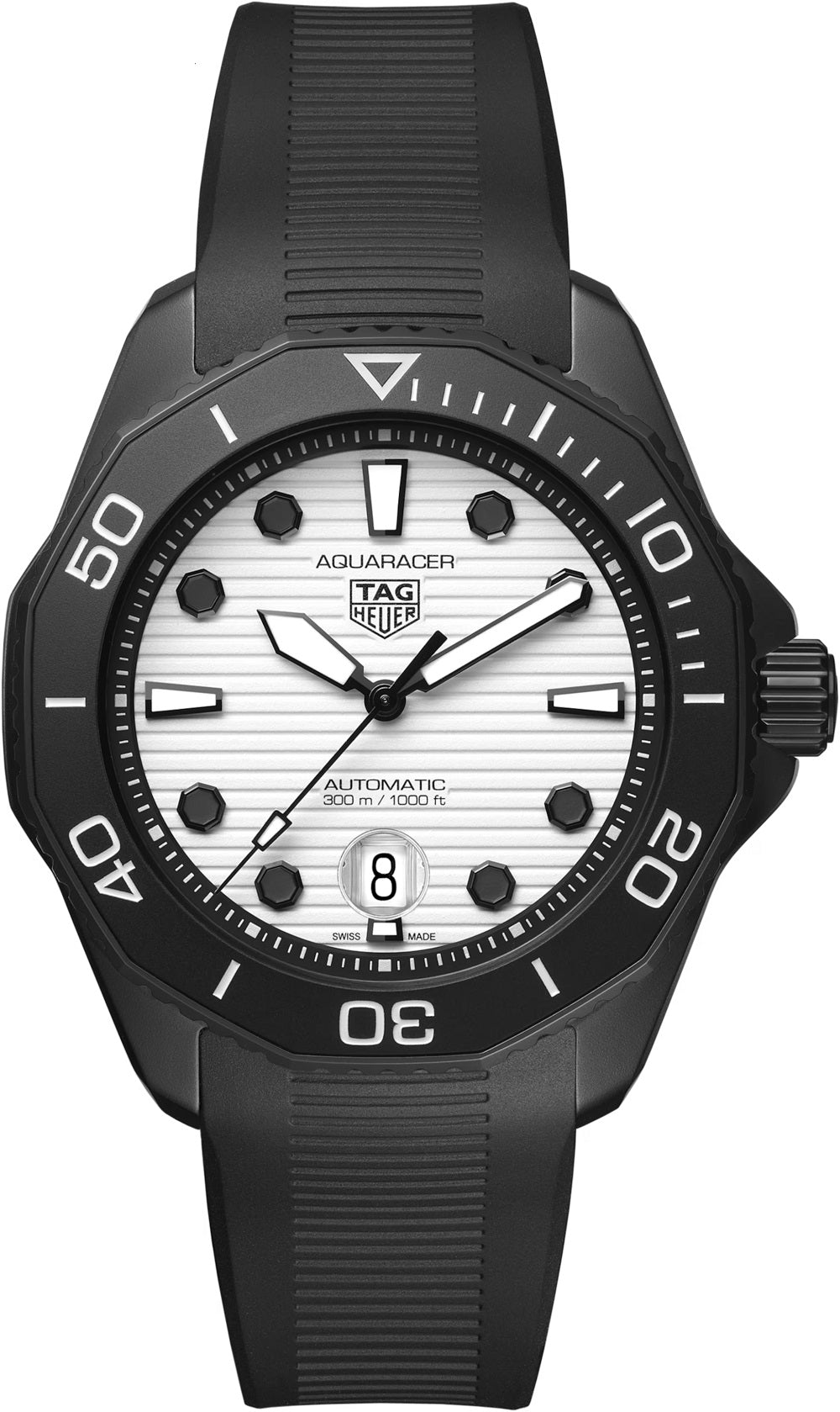TAG Heuer Aquaracer Professional 300 Date, Black DLC coated Stainless Steel with Black Ceramic, 43mm, Ref# WBP201D.FT6197, 1