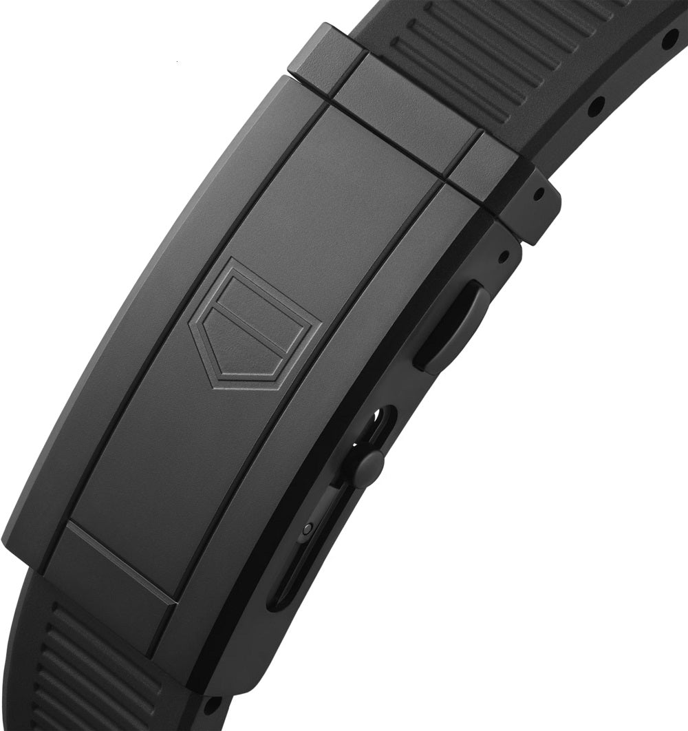 TAG Heuer Aquaracer Professional 300 Date, Black DLC coated Stainless Steel with Black Ceramic, 43mm, Ref# WBP201D.FT6197, Clasp
