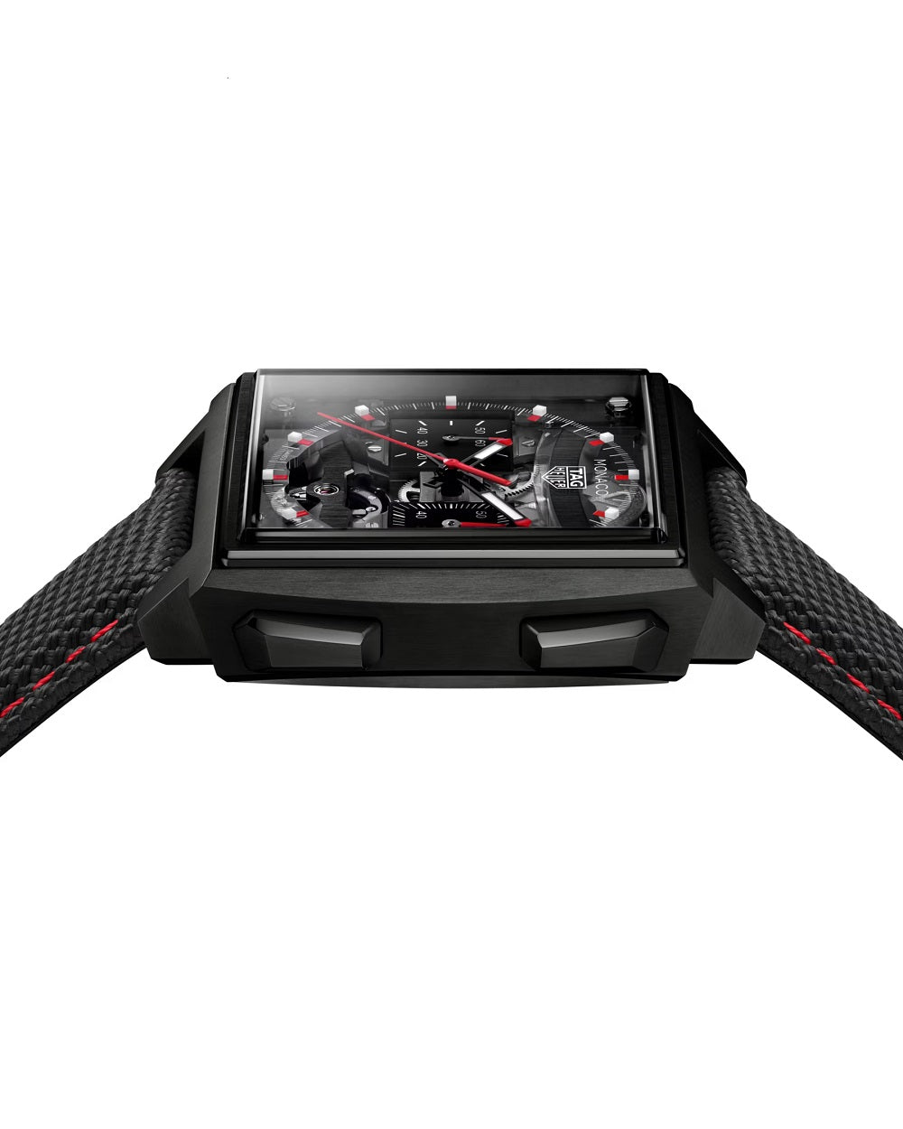 TAG Heuer Monaco Evergraph Automatic 40mm Titanium coated with black DLC, Ref# CEW5180.FT8122, Side