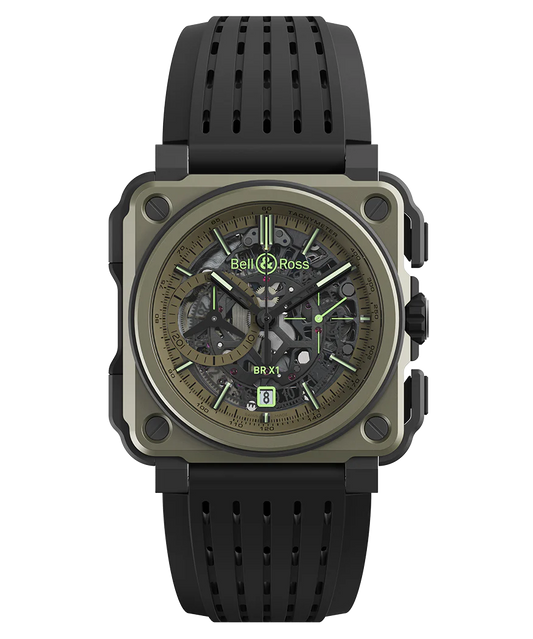 Bell & Ross BR-X1 Military Chronograph, High Resistant Titanium, 45mm, Ref# BRX1-CE-TI-MIL