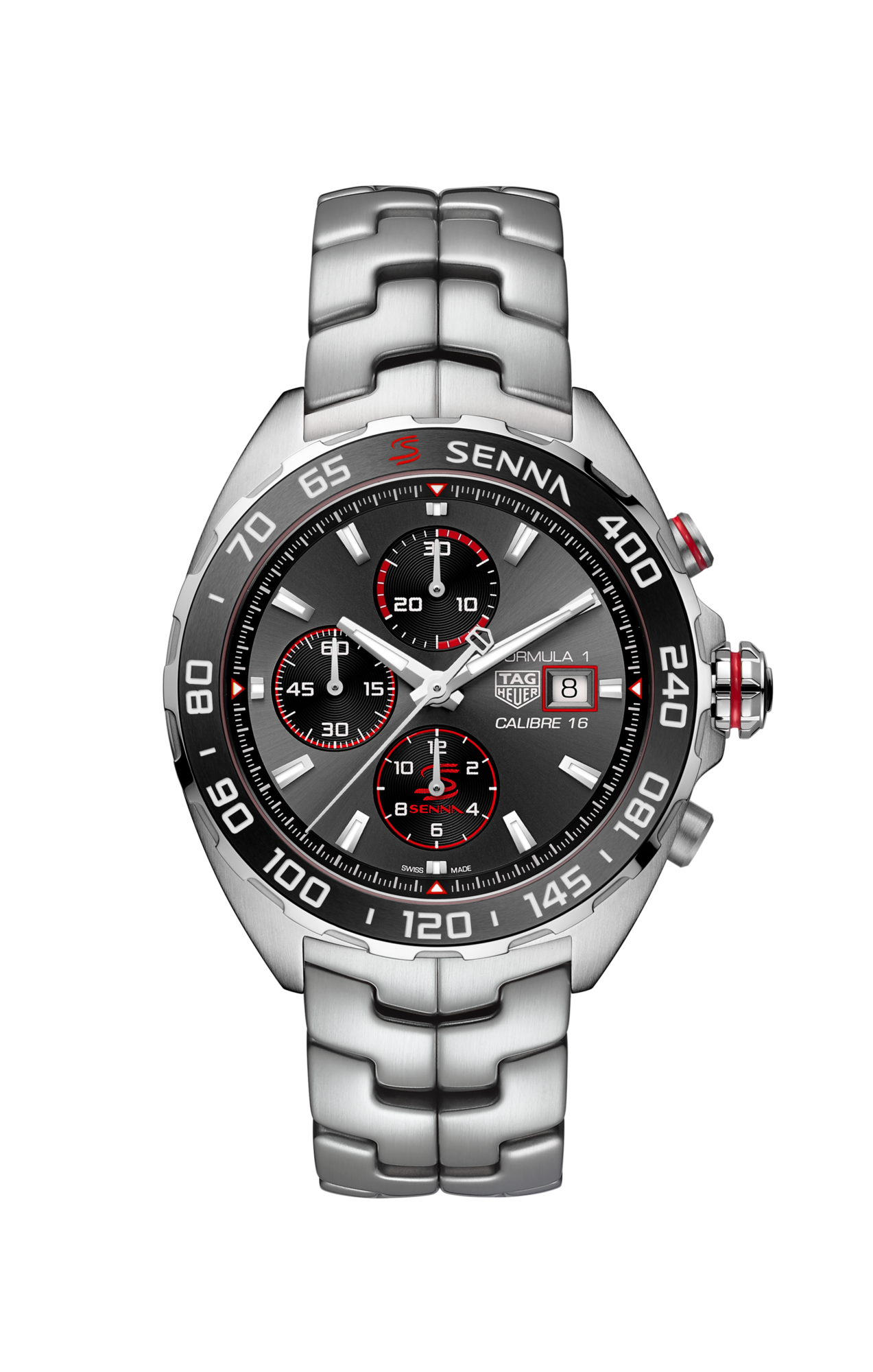 TAG Heuer Formula 1 Chronograph x Senna Special Edition, Stainless Steel and Ceramic, 44mm, Ref# CAZ201D.BA0633