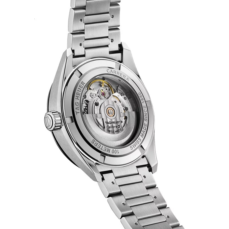 TAG Heuer Carrera Calibre 5 Date, Stainless Steel, 39mm, Ref# WBN2110.BA0639, Back