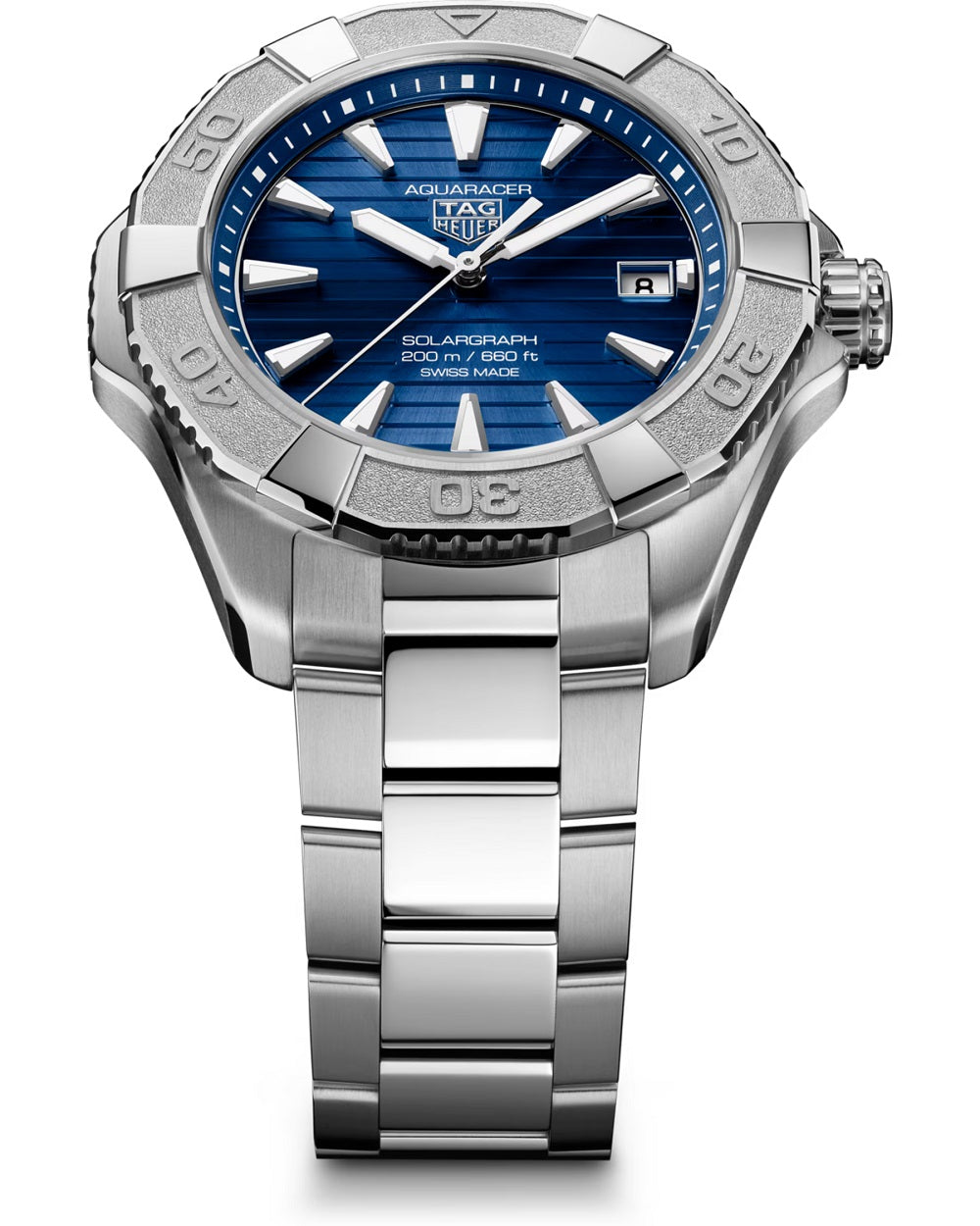TAG Heuer Aquaracer Professional 200 Solargraph, Solar Quartz, Stainless Steel, 40mm, Ref# WBP1117.BA0047, Main view