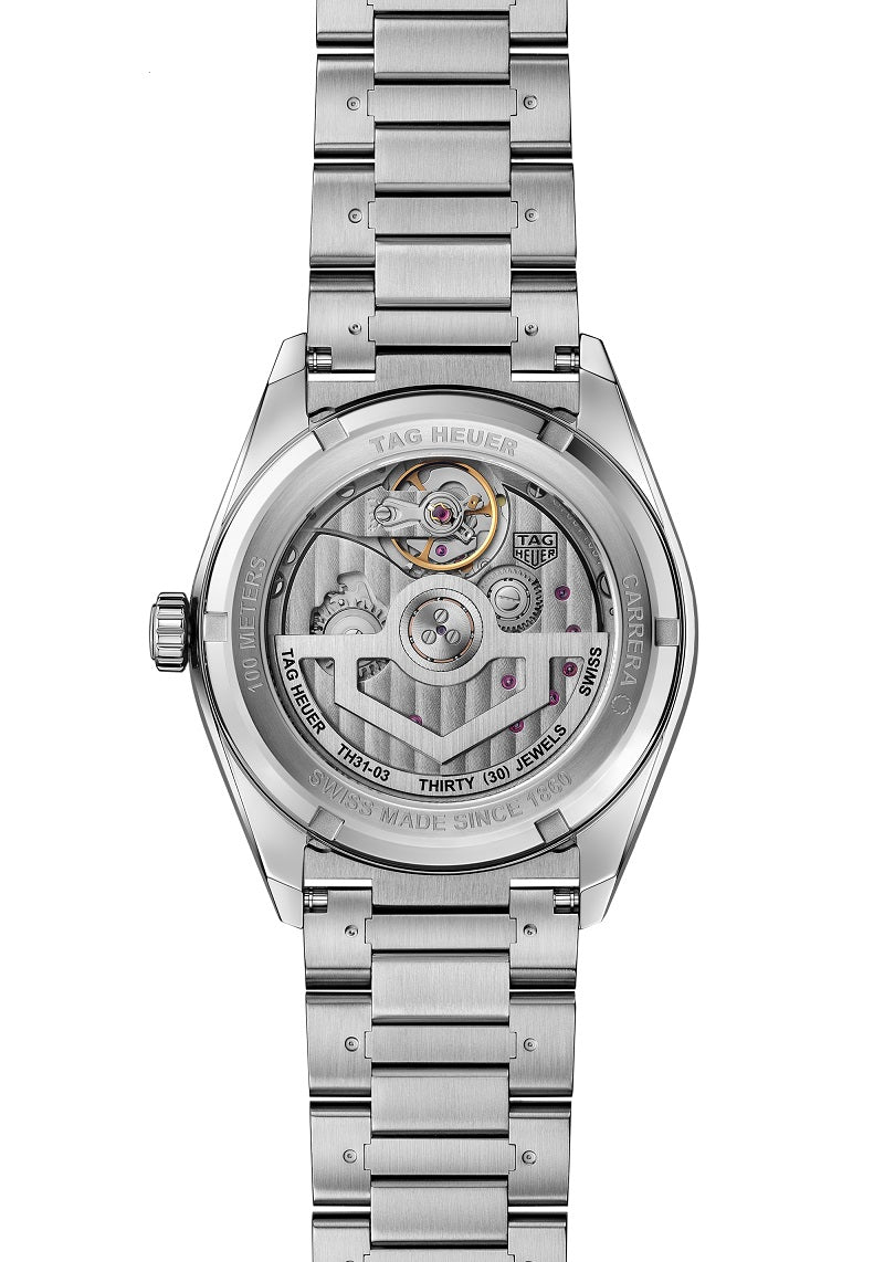 TAG Heuer Carrera Date Twin-Time, Stainless Steel, 41mm, Ref# WDA2114.BA0043, back