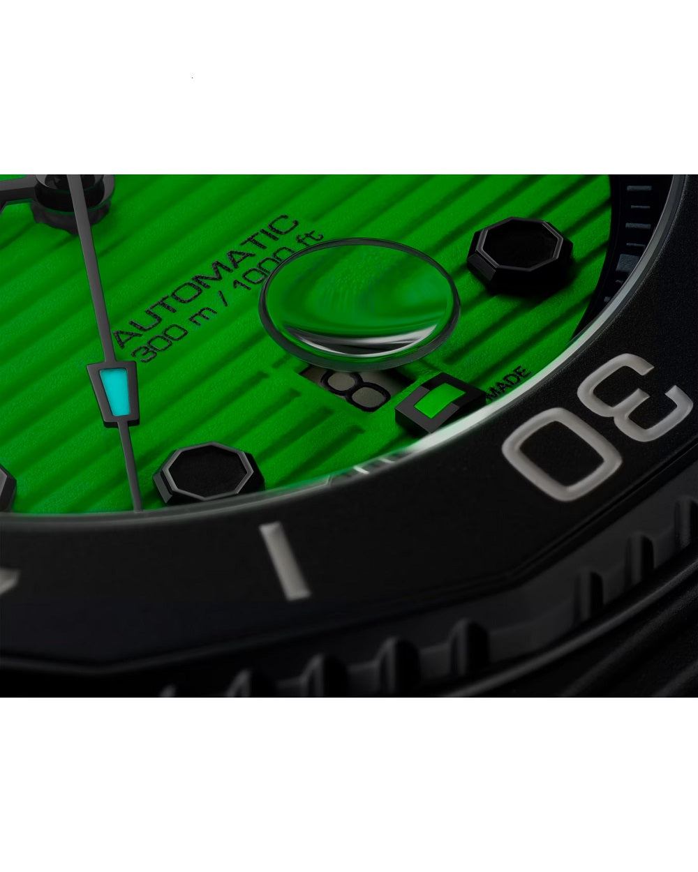 TAG Heuer Aquaracer Professional 300 Date, Black DLC coated Stainless Steel with Black Ceramic, 43mm, Ref# WBP201D.FT6197, Luminous
