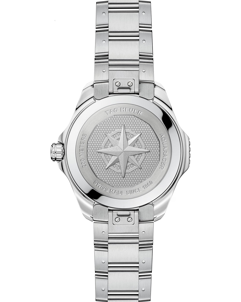 TAG Heuer Aquaracer Professional 200 Solargraph, Solar Quartz, Stainless Steel, 40mm, Ref# WBP1118.BA0047, Back Main view