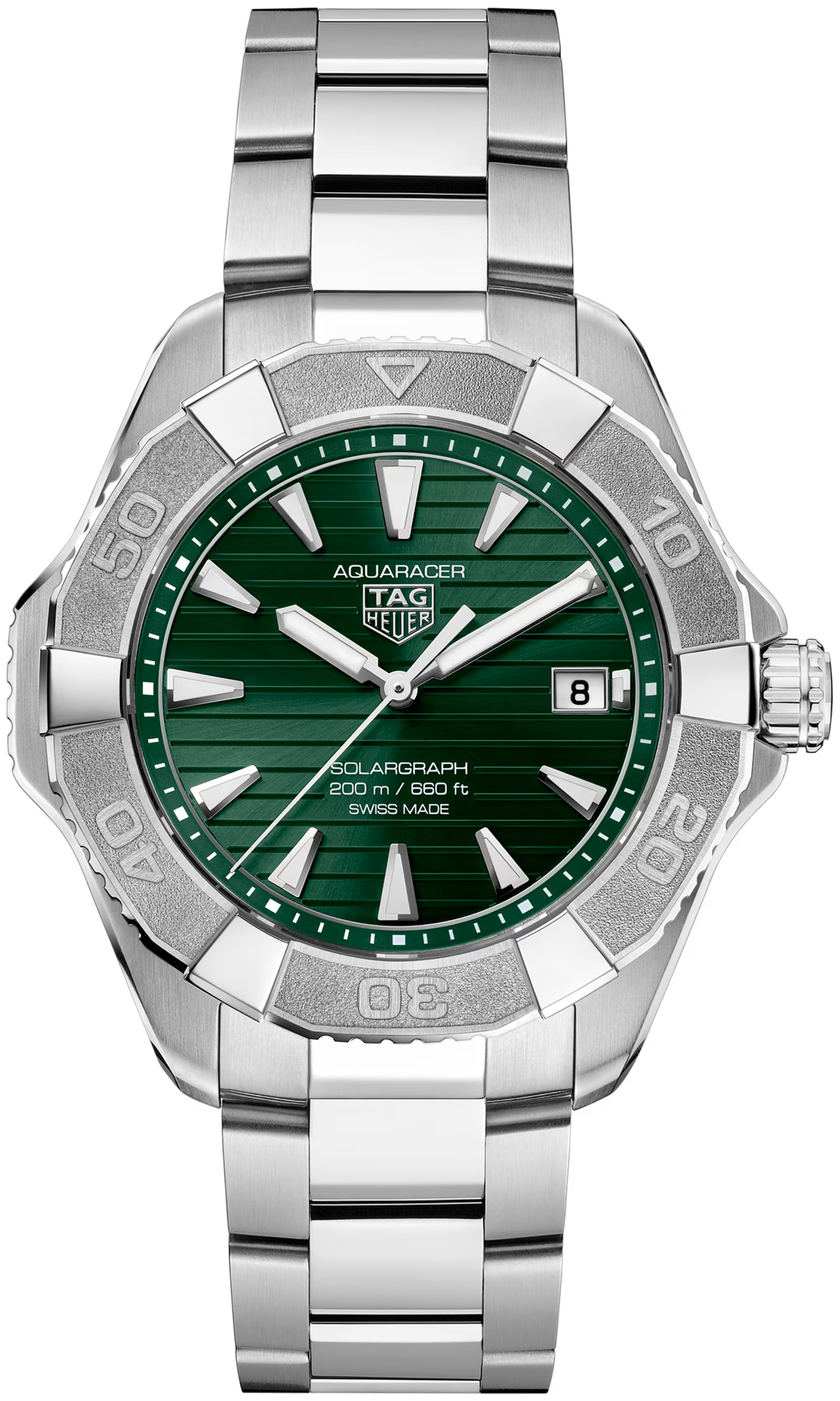 TAG Heuer Aquaracer Professional 200 Solargraph, Solar Quartz, Stainless Steel, 40mm, Ref# WBP1118.BA0047, 1