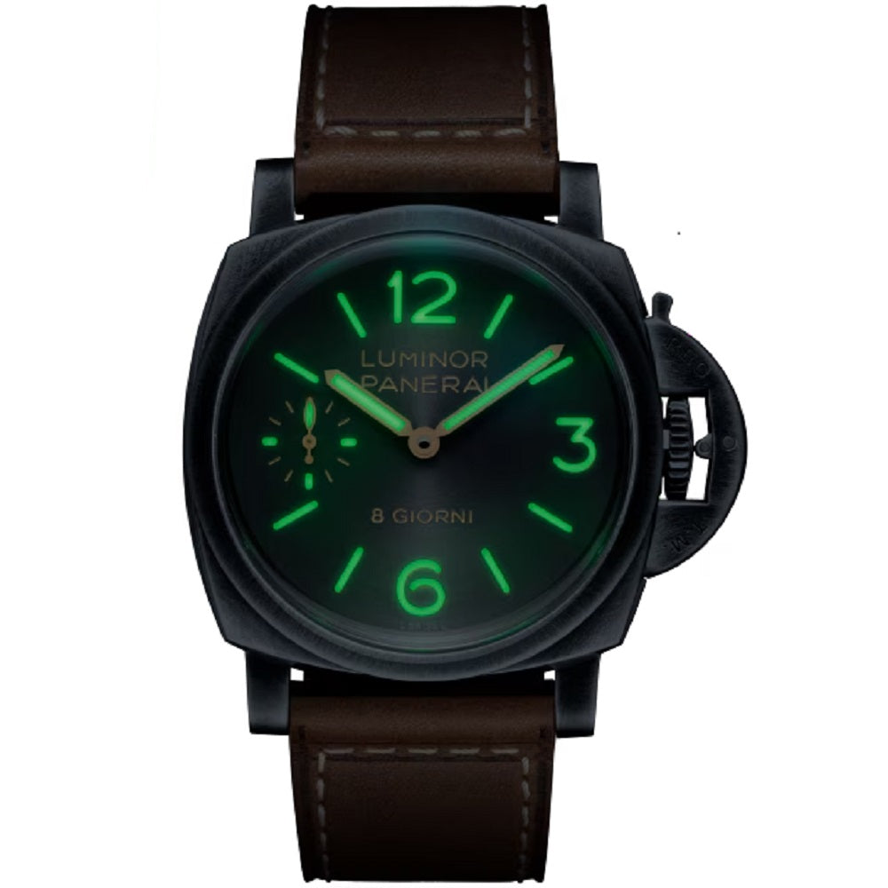 Panerai Luminor 8 Giorni, 44mm, Brunito Stainless Steel, Ref# PAM01733, Luminous