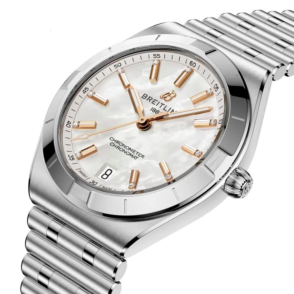 Breitling Chronomat Automatic 36, Stainless Steel and Diamonds, Ref# A10320101A1A1, Dial