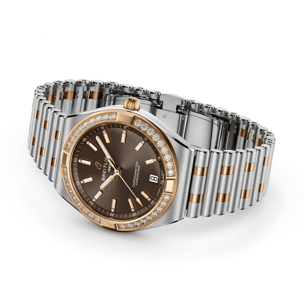Breitling Chronomat Automatic 36, Stainless Steel, 18k Red Gold and Diamonds, Ref# U10320591Q1U1, Main view