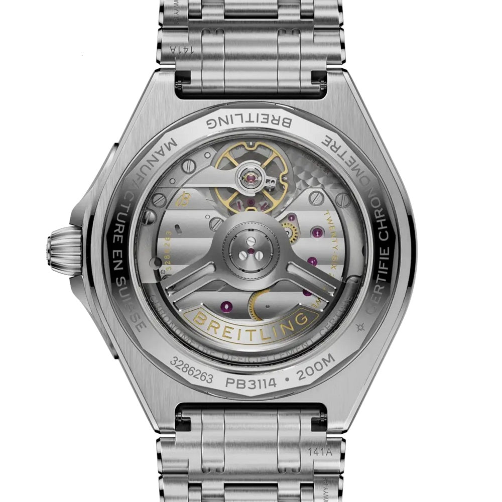 Breitling Chronomat B31 Automatic 40, Stainless Steel and Platinum, Ref# PB3114101C1A1, Back
