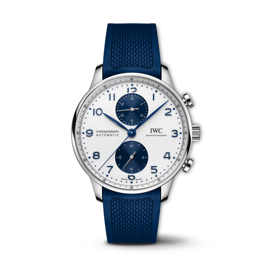 Unworn IWC Portugieser Automatic Chronograph, Stainless steel, 41 mm, Ref# IW371620