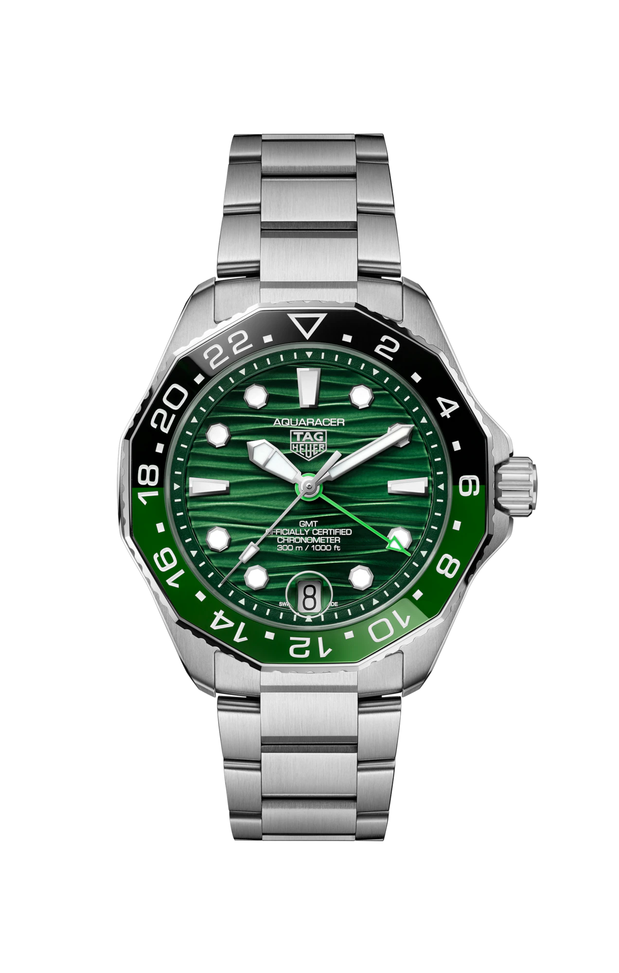TAG Heuer Aquaracer Professional 300 GMT, Stainless Steel and Ceramic, 42mm, Ref# WBP5115.BA0013