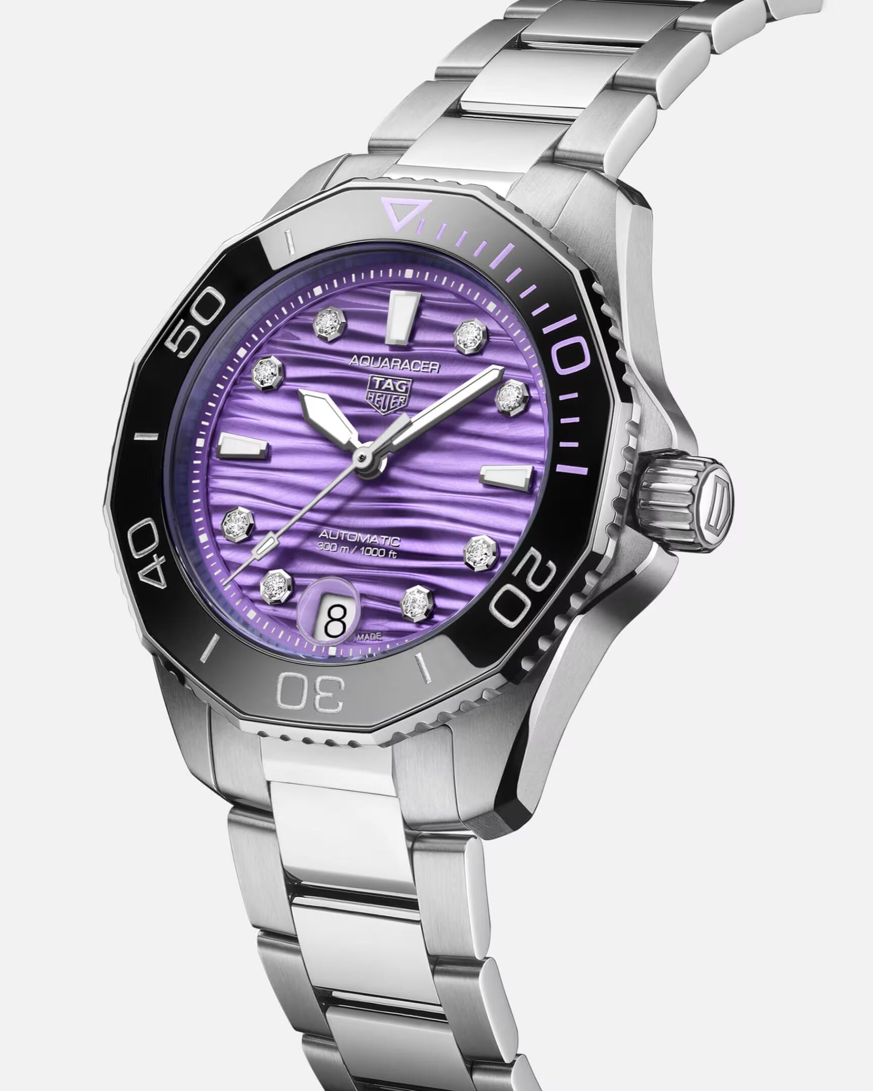 TAG Heuer Aquaracer Professional 300 Date, Stainless Steel set with Diamonds, Ref# WBP231M.BA0618, Main view