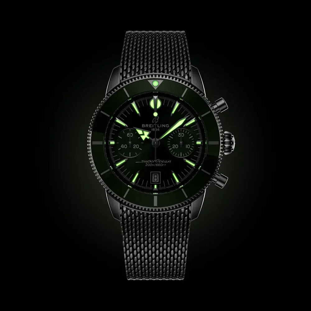 Breitling Superocean Heritage Chronograph 42, Stainless Steel and Ceramic, 42mm, Ref# AB0156361L1A1, Luminous