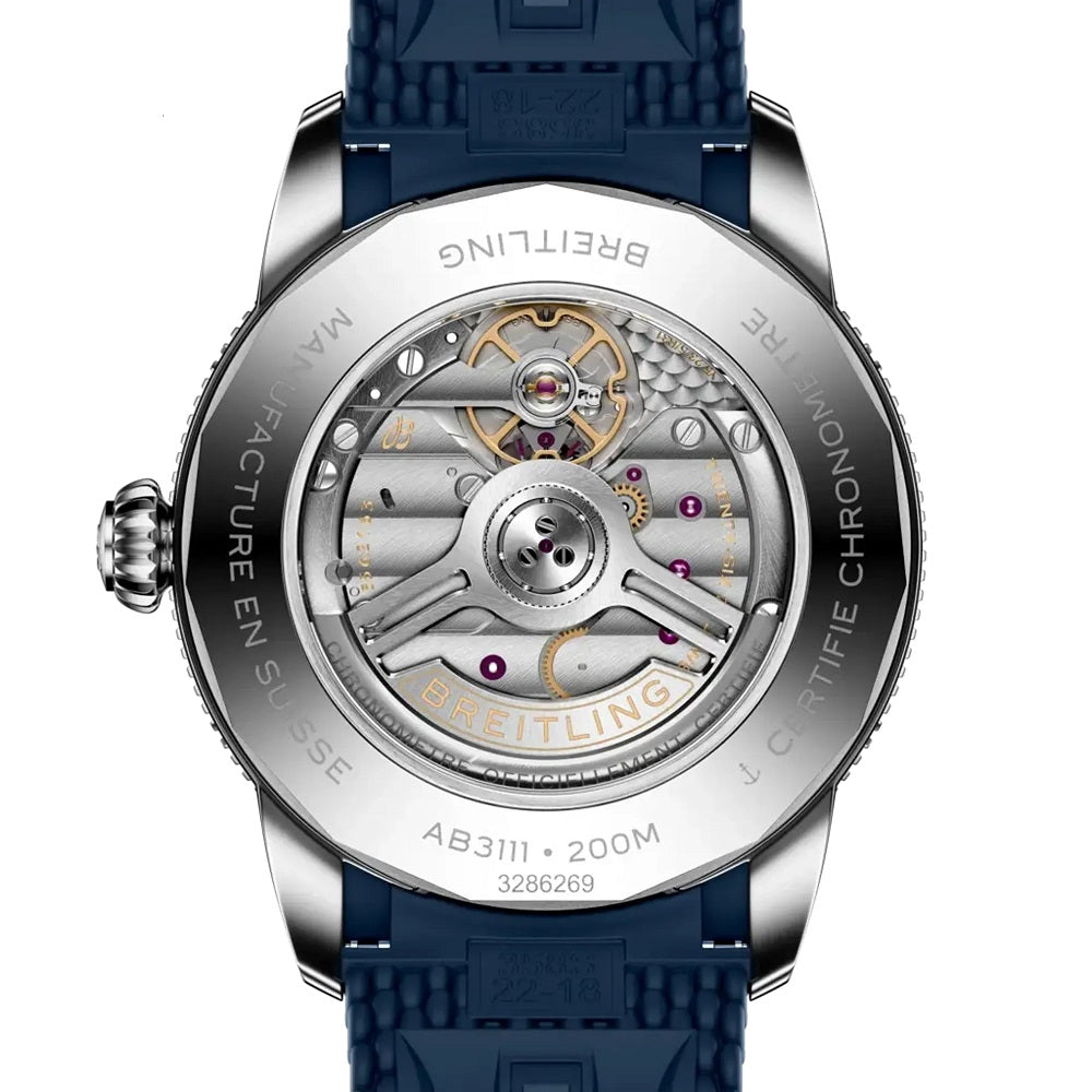 Breitling Superocean Heritage B31 Automatic 42, Stainless Steel and Ceramic, 42mm, Ref# AB3111161C1S1, Back