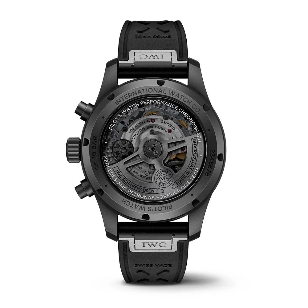 Unworn IWC Pilot’s Watch Performance Chronograph 41 Mercedes-AMG PETRONAS Formula One™ Team, Ceratanium, 41mm, Ref# IW388306, Back