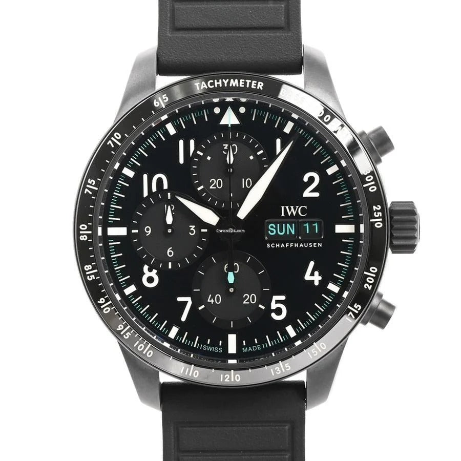 Unworn IWC Pilot’s Watch Performance Chronograph 41 Mercedes-AMG PETRONAS Formula One™ Team, Ceratanium, 41mm, Ref# IW388306, Dial