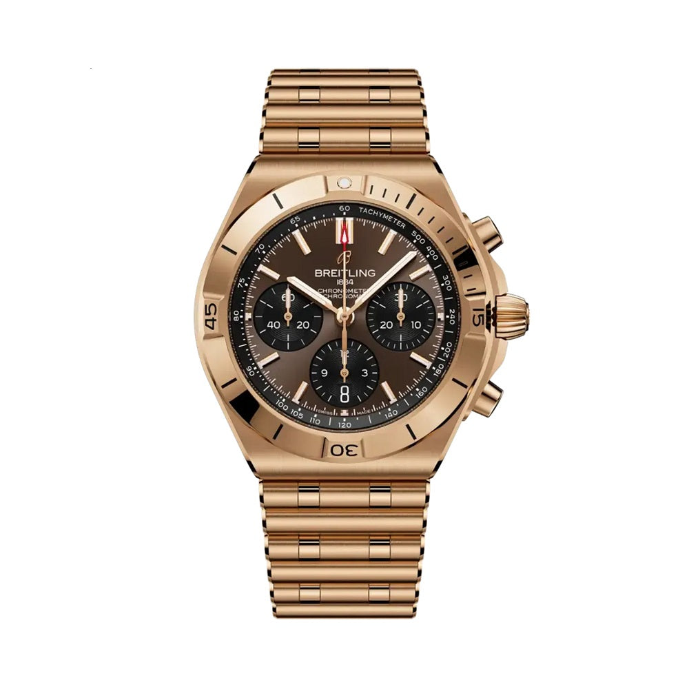 Breitling Chronomat B01 Chronograph 42, 18k Red Gold, Ref# RB0158101Q1R1