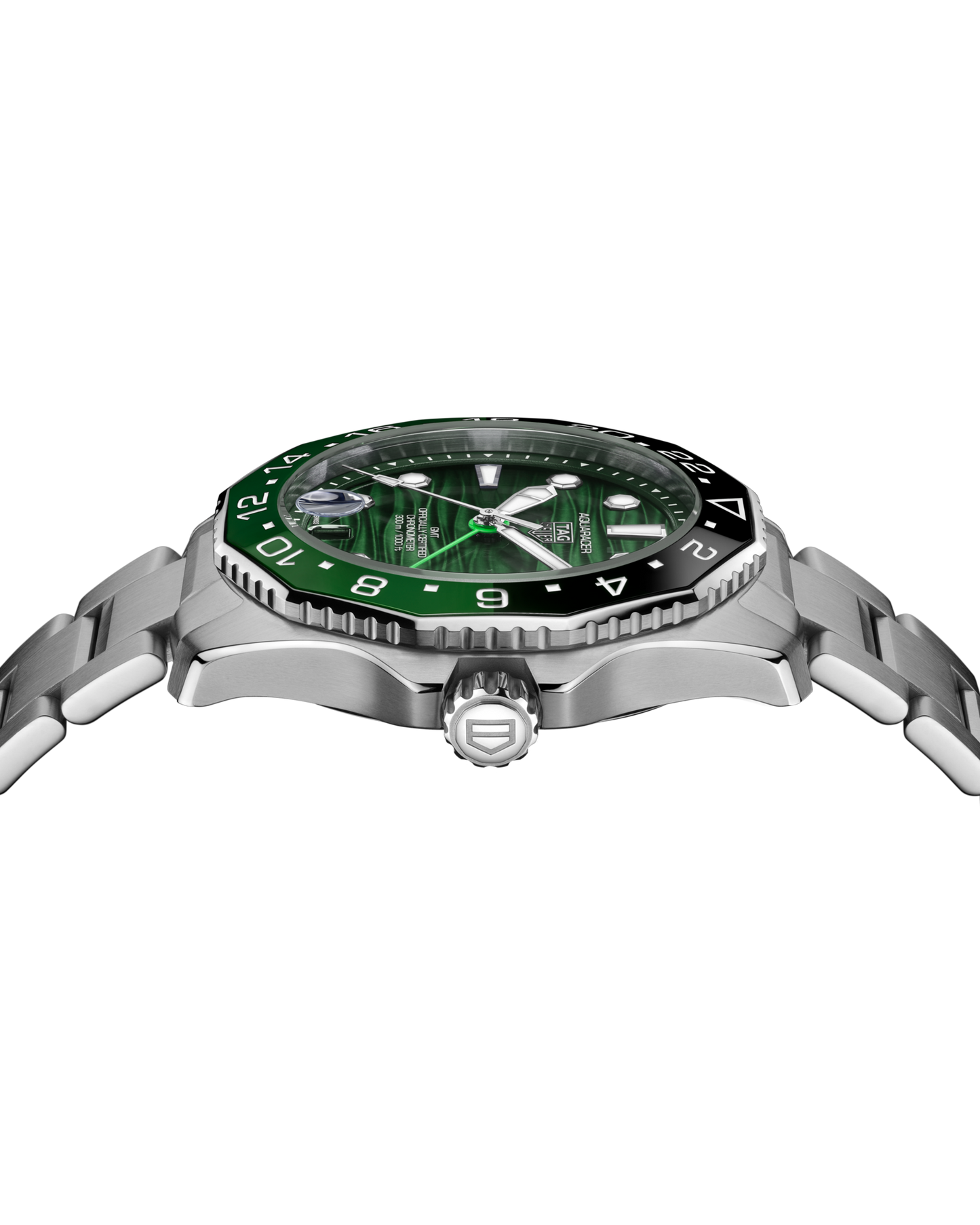 TAG Heuer Aquaracer Professional 300 GMT, Stainless Steel and Ceramic, 42mm, Ref# WBP5115.BA0013, Side