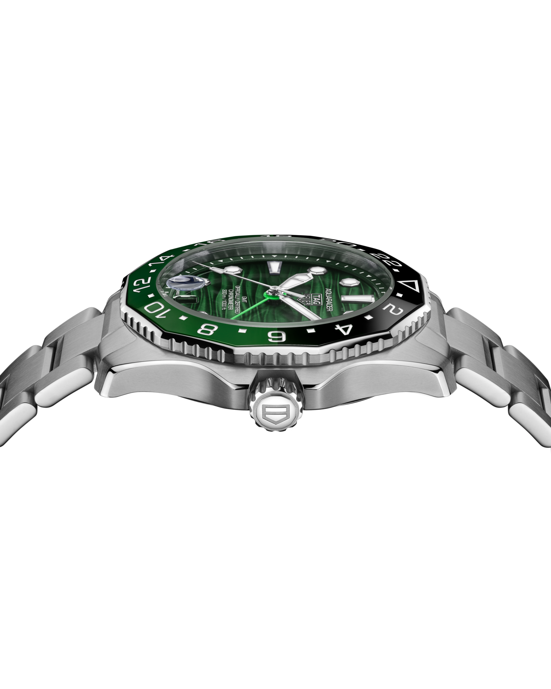 TAG Heuer Aquaracer Professional 300 GMT, Stainless Steel and Ceramic, 42mm, Ref# WBP5115.BA0013, Side