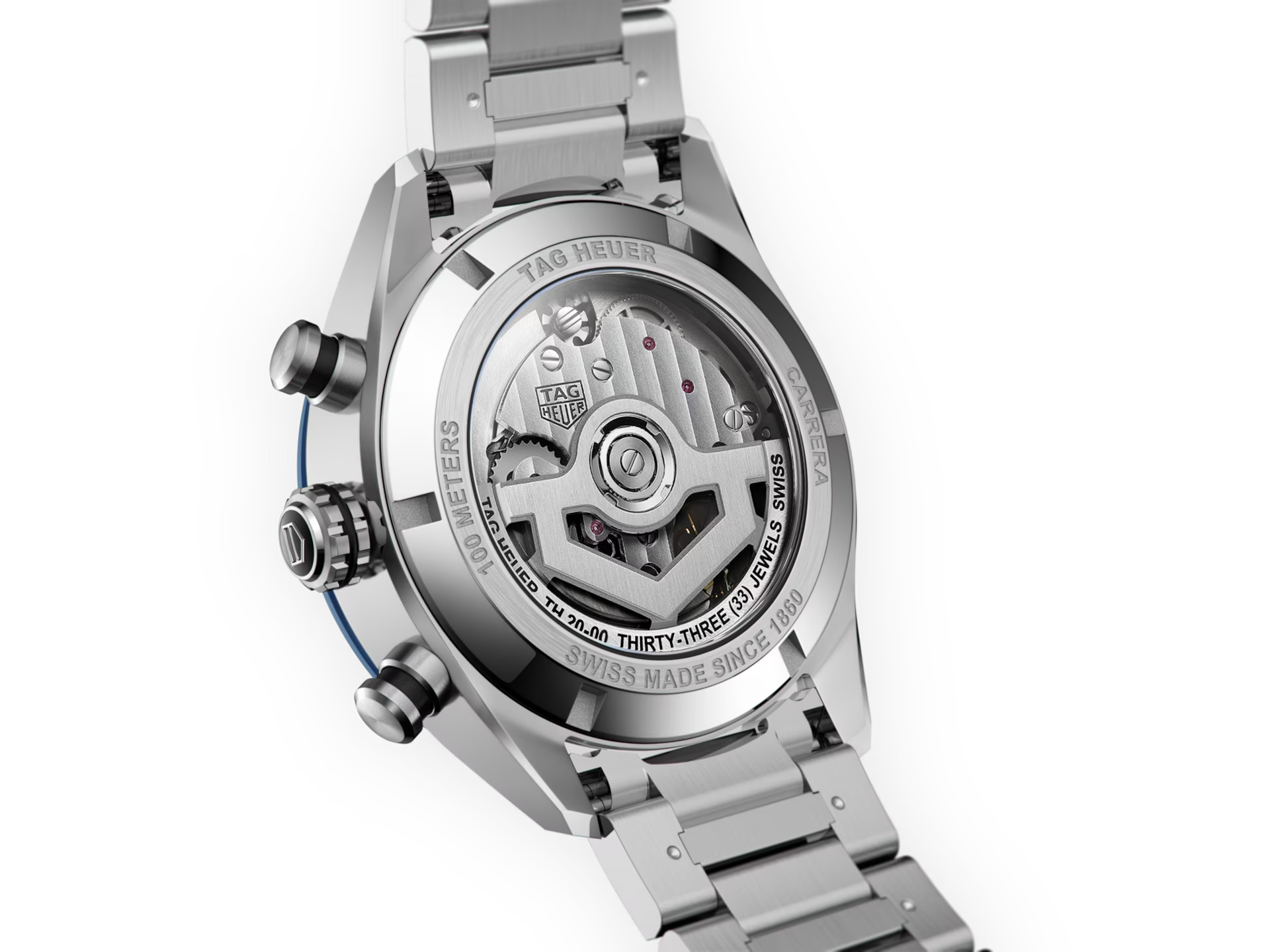 Unworn TAG Heuer Carrera Chronograph, Stainless Steel and Ceramic, 44mm, Ref# CBN2A1A.BA0643, Back