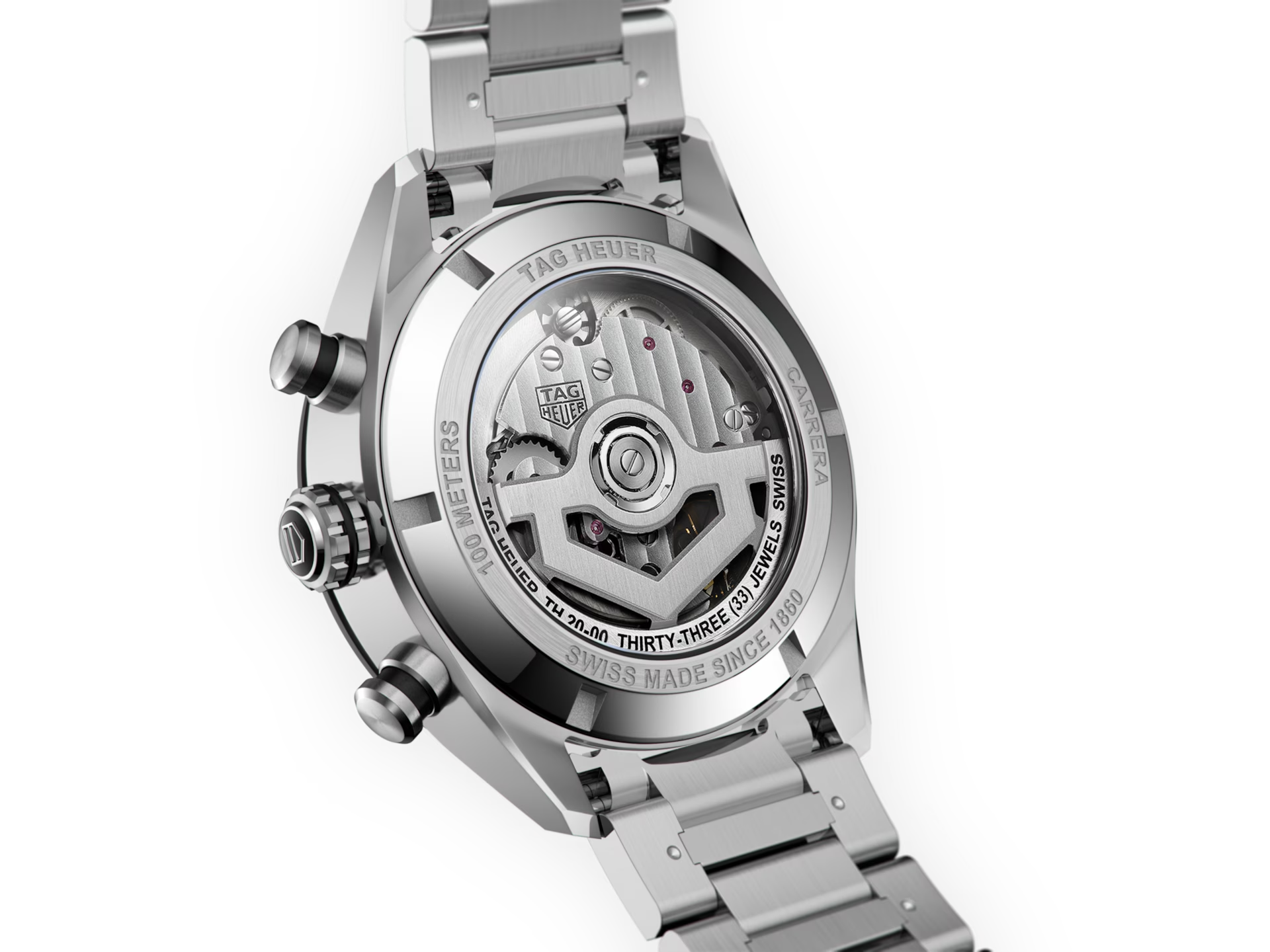 Unworn TAG Heuer Carrera Chronograph, Stainless Steel and Ceramic, 44mm, Ref# CBN2A1B.BA0643, Back