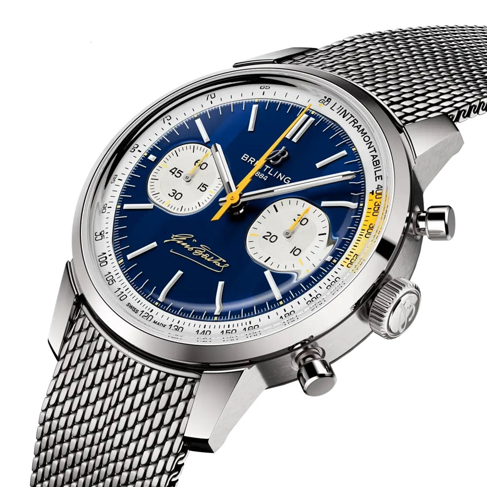 Breitling Top Time B01 Gino Bartali, Stainless Steel, 41mm, Ref# AB01767A1C1A1, Dial