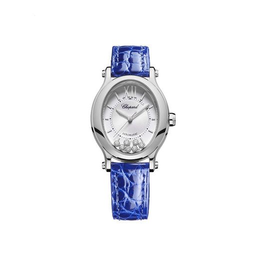 Chopard Happy Sport Oval Automatic, Stainless Steel, 7 floating diamonds, 31.3mm x 29mm, Ref# 278602-3001