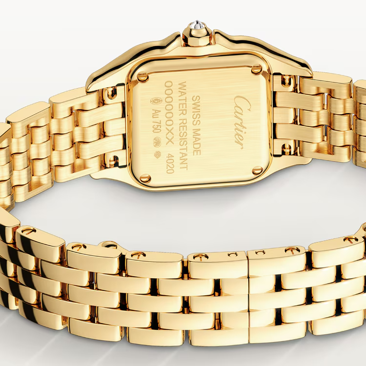 Unworn Cartier Panthère de Cartier Small, 18k Yellow Gold, Diamonds, 22mm x 30mm, Ref# WJPN0067, back