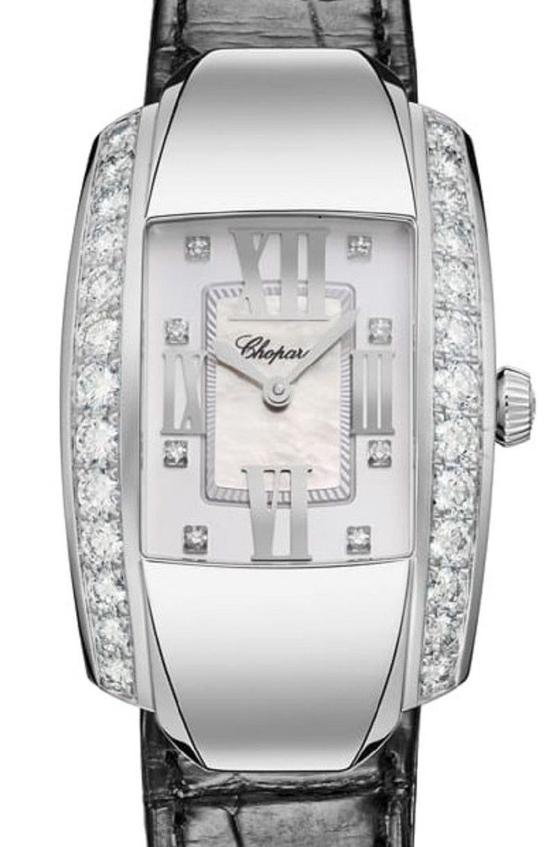 Unworn Chopard La Strada, 18k White Gold and Diamonds, Quartz, 44.8mm x 26.1mm, Ref# 419402-1004, Dial