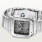 Unworn Cartier Santos de Cartier Dual Time, Stainless Steel, 40.2mm, Ref# WSSA0076, Front