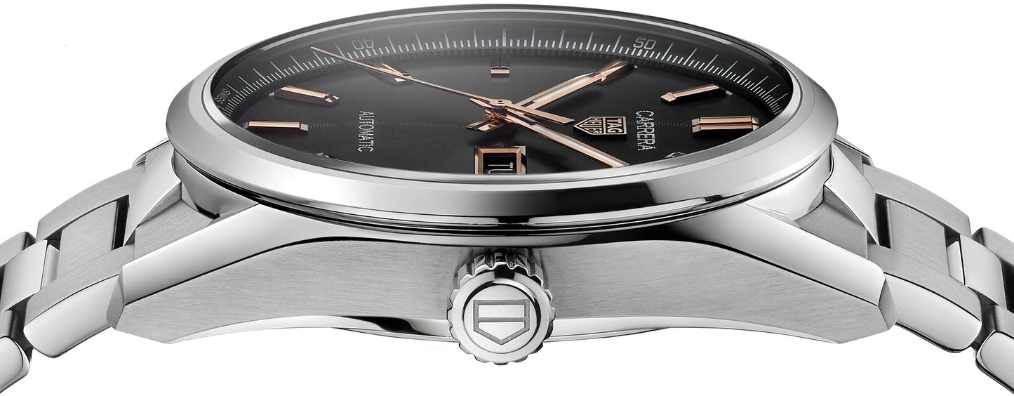 Unworn TAG Heuer Carrera Calibre 5 Day-Date, Stainless Steel, 41mm, Ref# WBN2013.BA0640, Side