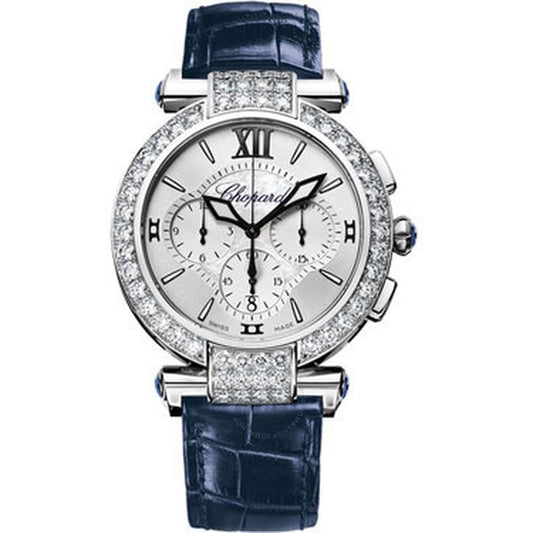 Unworn Chopard Imperiale Chrono, 18k White Gold and Diamonds, 40mm, Ref# 384211-1001