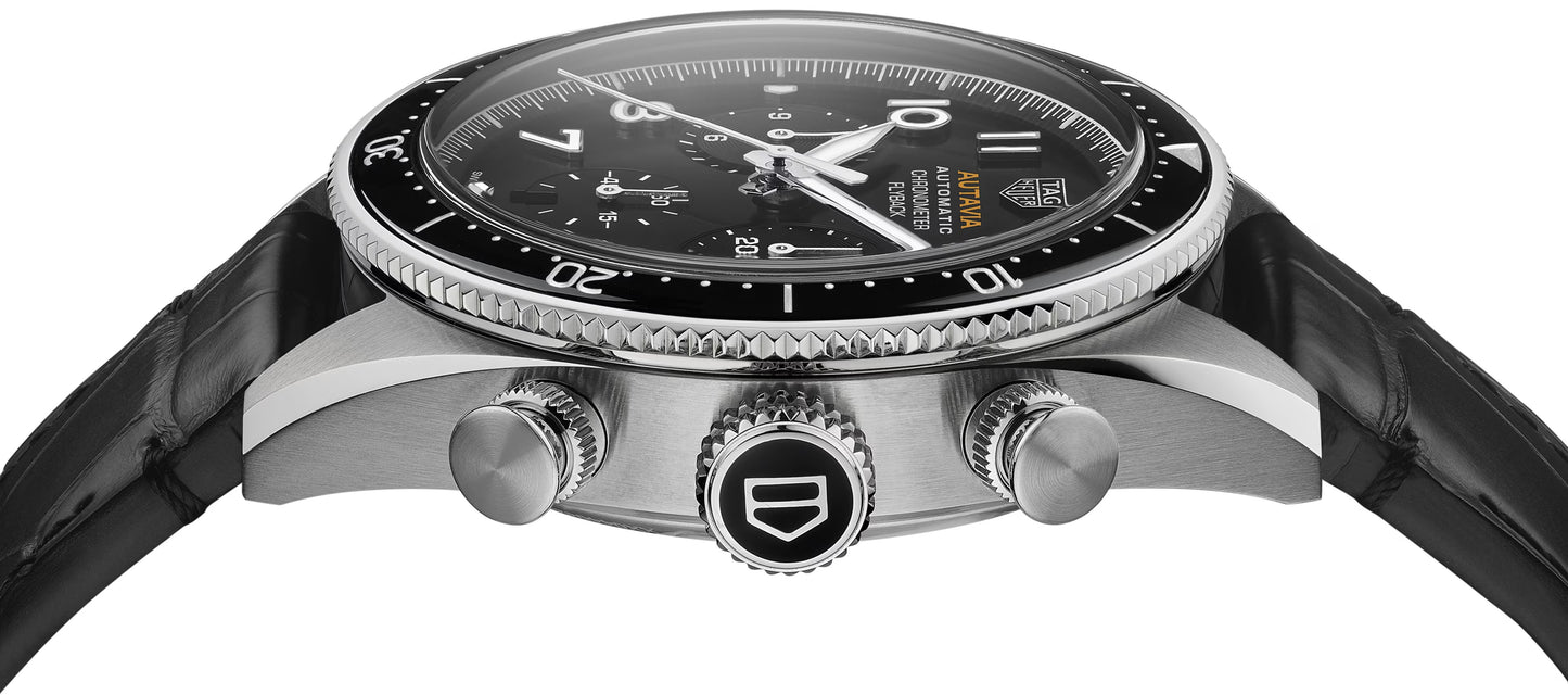 TAG Heuer Autavia Flyback Chronometer, 42 mm, Stainless Steel and ceramic, Ref# CBE511A.FC8279, Side