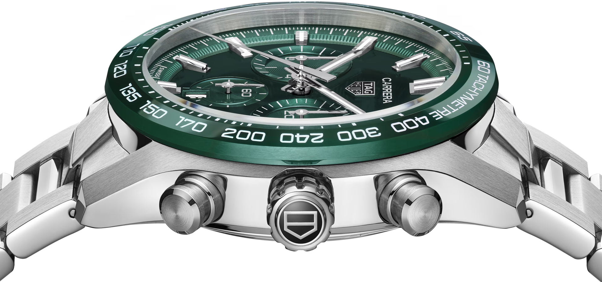 TAG Heuer Carrera Chronograph, Stainless Steel, 44mm, Ref# CBN2A1N.BA0643, side