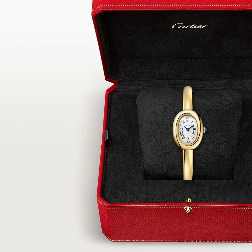 Unworn Cartier Baignoire Mini, 18k Yellow Gold, 24.6mm, x 18.7mm, Ref# WGBA0045, Watch in box