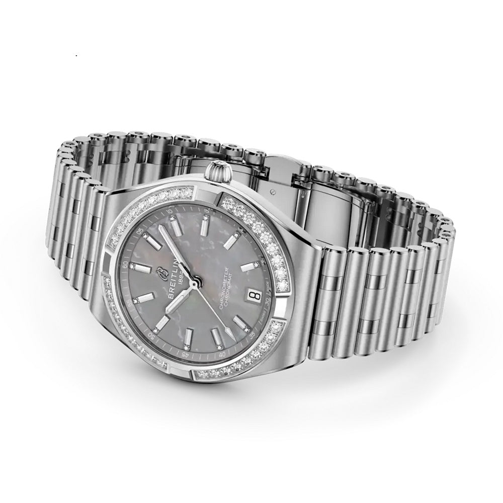 Breitling Chronomat Automatic 36, Stainless Steel and Diamonds, Ref# A10320591G1A1, Main vew