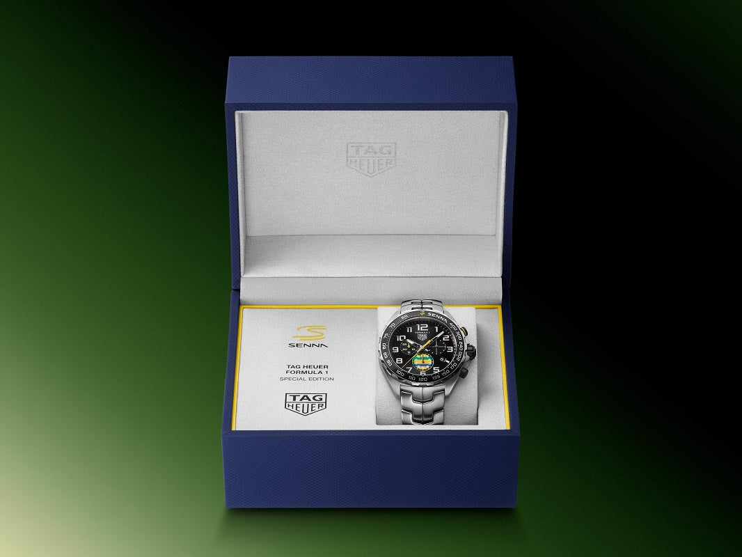 TAG Heuer Formula 1 Chronograph x Senna, Stainless Steel, 43mm, Ref# CAZ101AX.BA0637, Watch in box