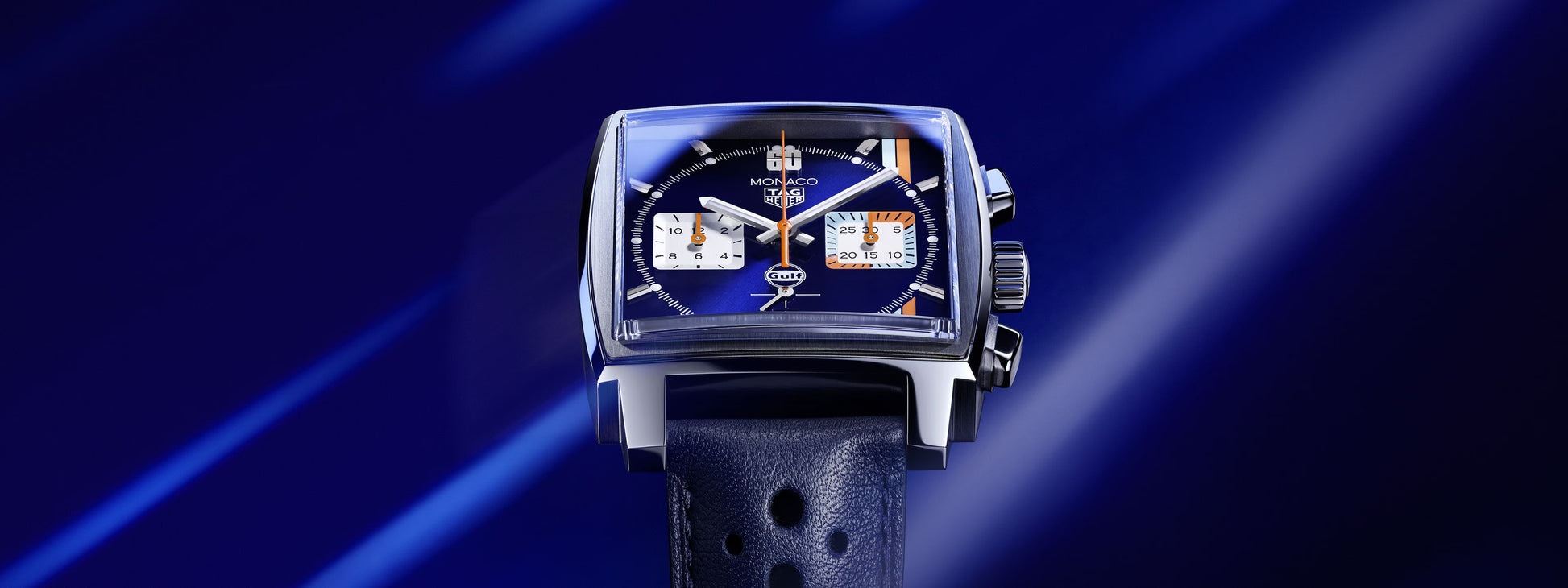TAG Heuer Monaco Gulf, Chronograph Automatic, Stainless Steel, 39mm, Ref# CBL2115.FC6494, Main view 1