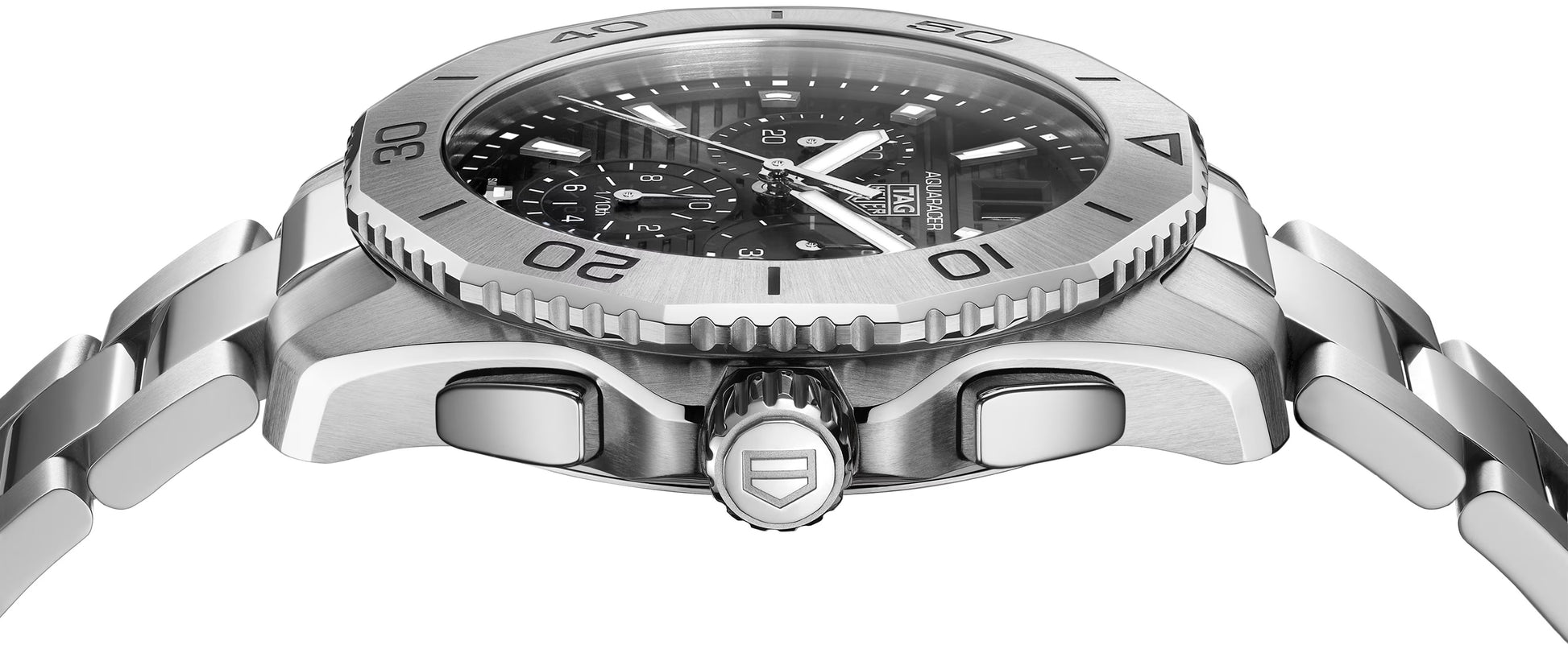 TAG Heuer Aquaracer Professional 200 Chronograph, Stainless Steel, Ref# CBP1110.BA0627, Side
