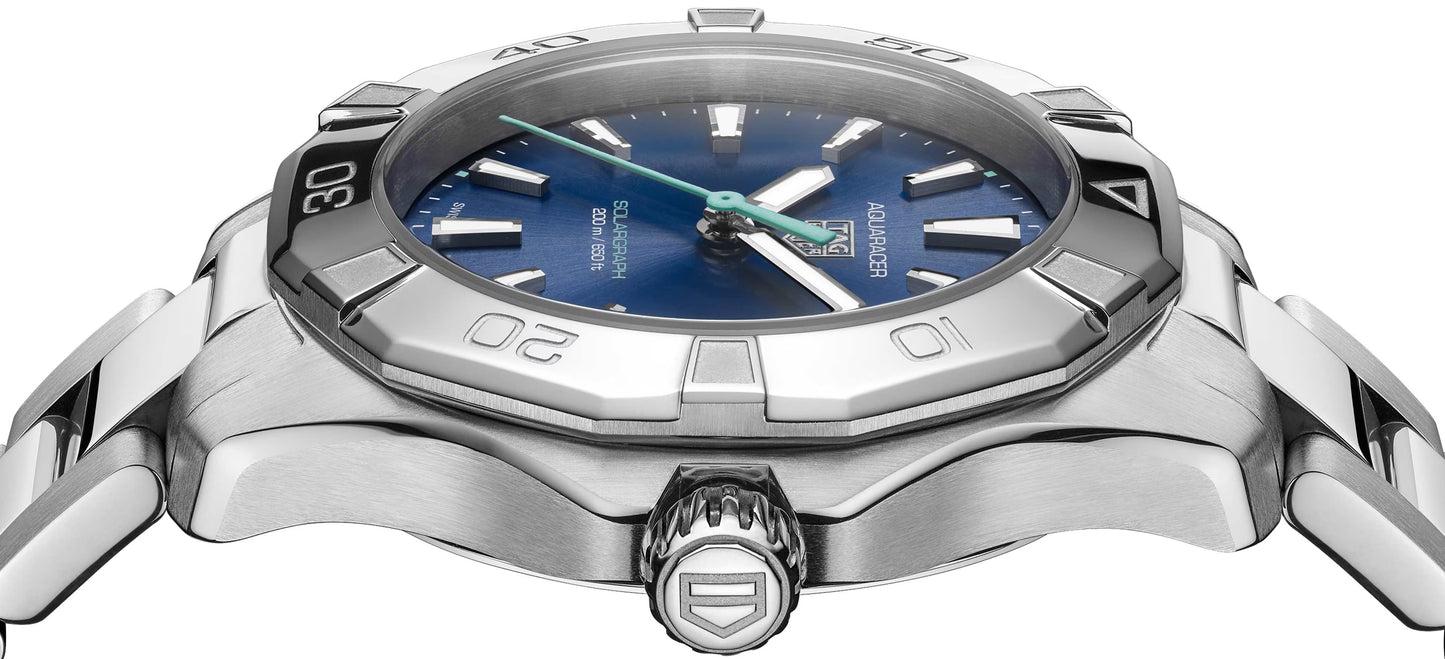 TAG Heuer Aquaracer Professional 200 Solargraph, Stainless Steel, 34mm, Ref# WBP1311.BA0005, Side
