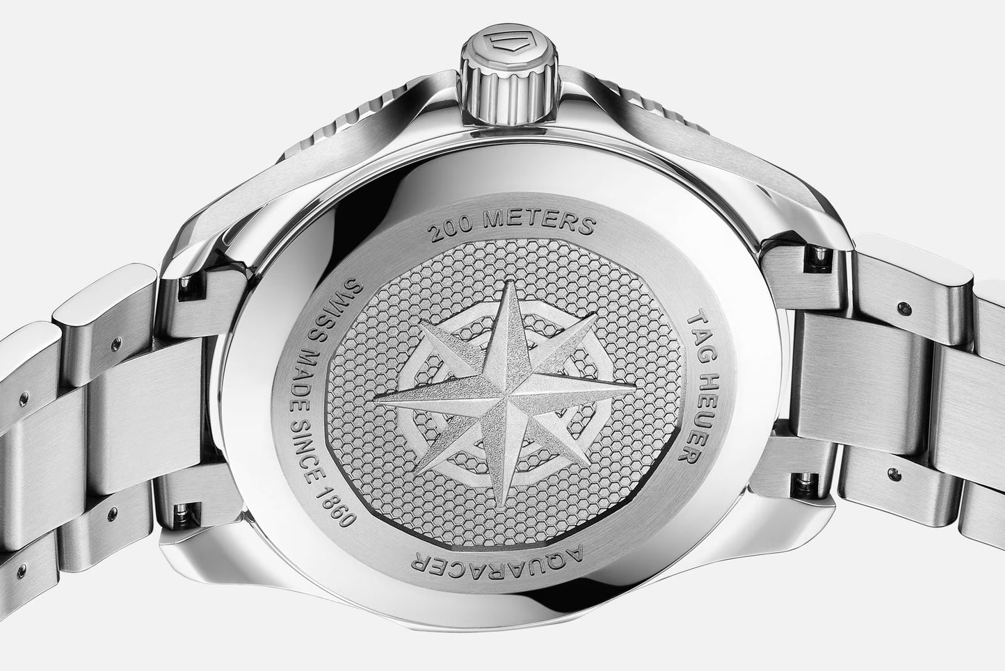 TAG Heuer Aquaracer Professional 200 Solargraph, Stainless Steel, 40mm, Ref# WBP1115.BA0000, Back 